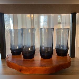 Libbey glass Apollo blue 16oz. set of 4